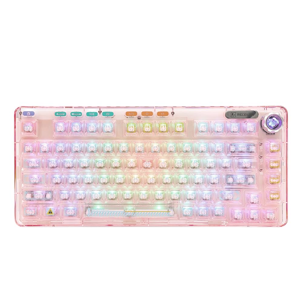 AULA F81 ワイヤレスメカニカルキーボード Amazon.com: MechLands Aula F81 75% Transparent Gaming